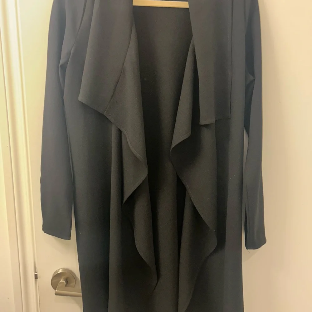 Mendocino Black Draped Overcoat - Picture 1 of 2